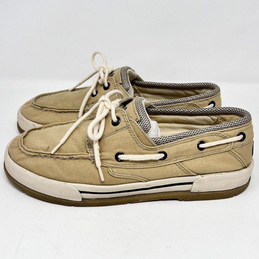 Ocean Pacific OP Spinnaker Deck Boat Tan Shoes Sz 7.5  Style OP1782A Canvas Prep